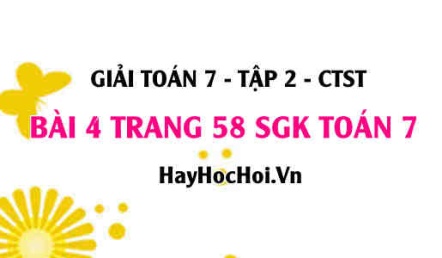 Giải bài 4 trang 58 Toán 7 tập 2 SGK Chân trời sáng tạo